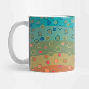 Abstract Brook Trout Art Nature Inspired Fish Colors Pattern Fishing Gifts Mug